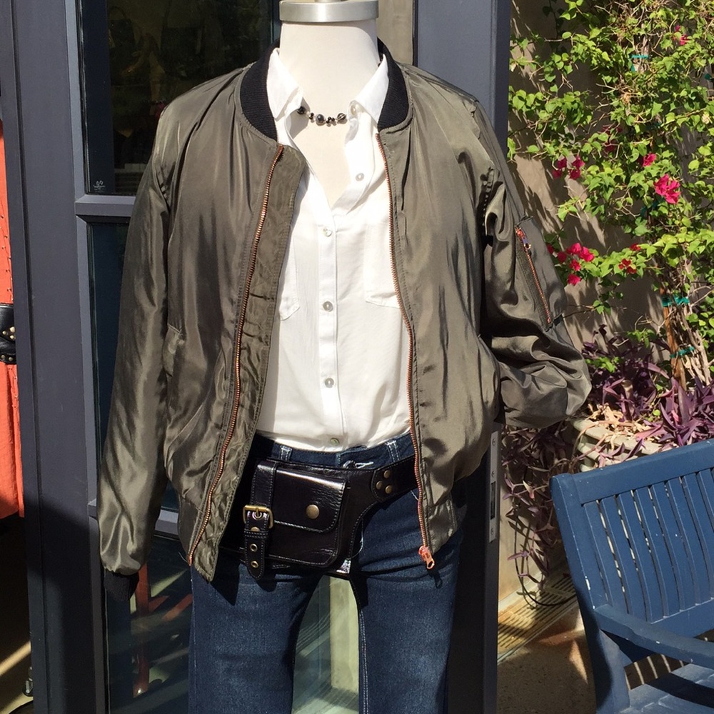 Hunter Green Bomber Jacket